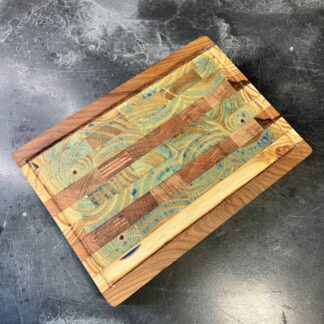 Planche apéritive billot marbre epoxy